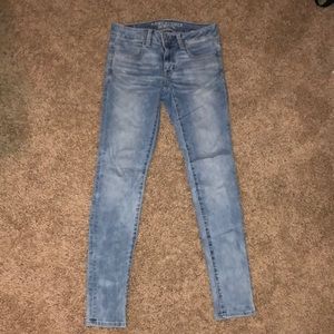 NEVER WORN Super low rise jegging American Eagle